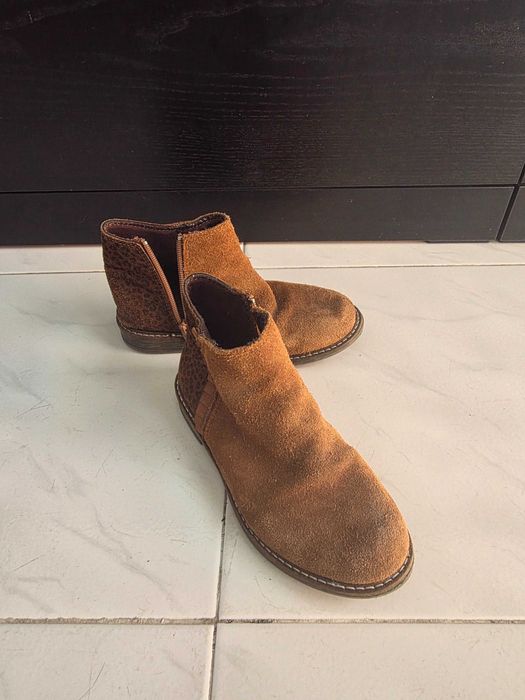 Botas de outono em pele sintética para menina (tamanho 31)