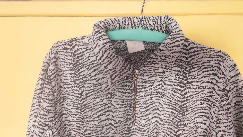 sweter damski stójka wzór zebra studio borgelt xl