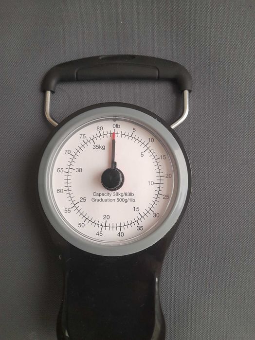 Balança analógica de viagem com fita métrica capacidade até 35kg