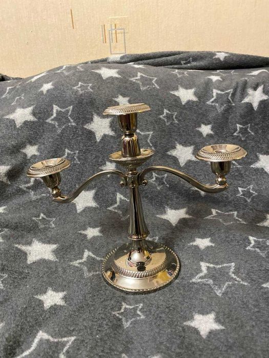 Підсвічник триярусний M.H. China, цинковий сплав, 1950-ті