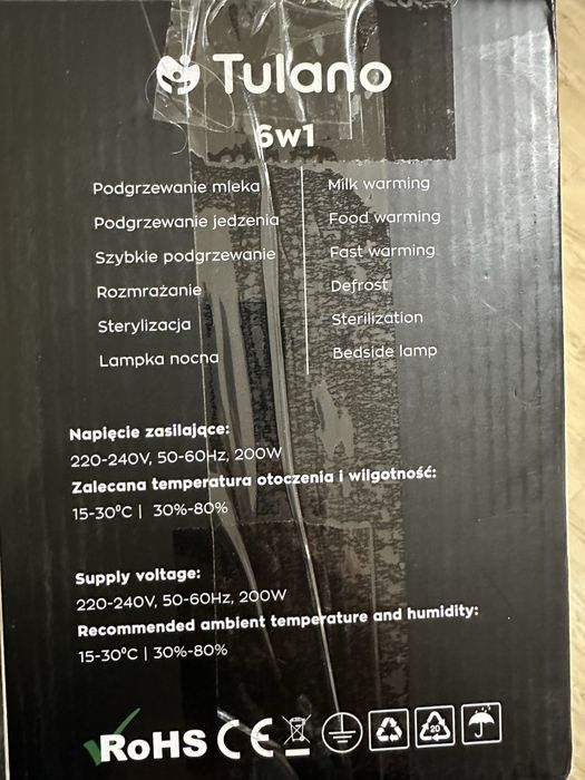 Podgrzewacz do mleka butelek Tulano STERYLIZATOR 6w1 NOWY
