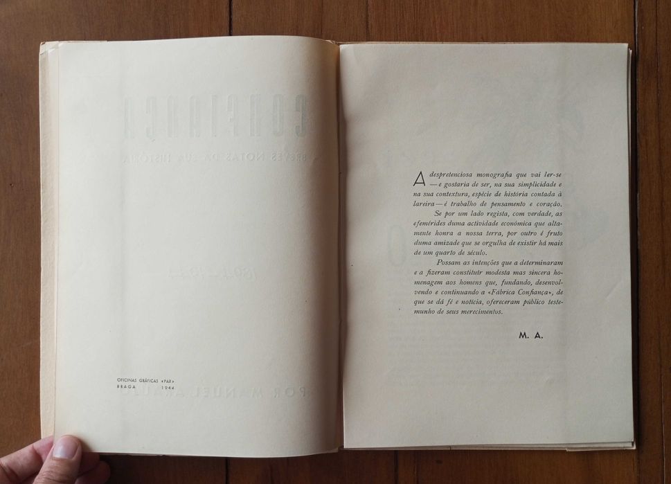 Livro Confiança Saboaria e Perfumaria 1894 a 1944 por Miguel Araújo