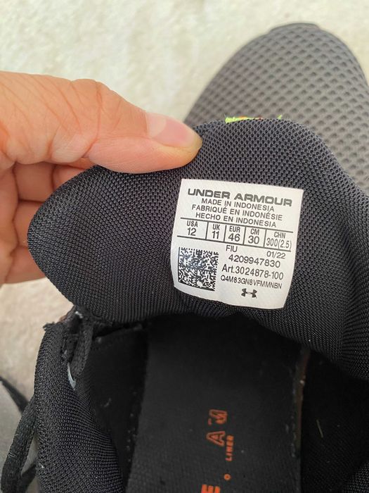 Under Armour Charged Pursuit 3 мужские кроссовки р 46 30см оригинал