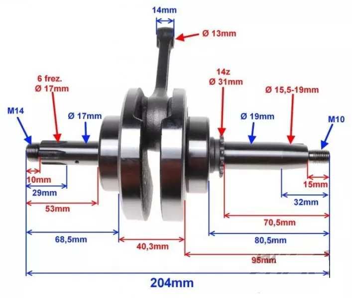Wał korbowy Quad ATV 110  152FMB