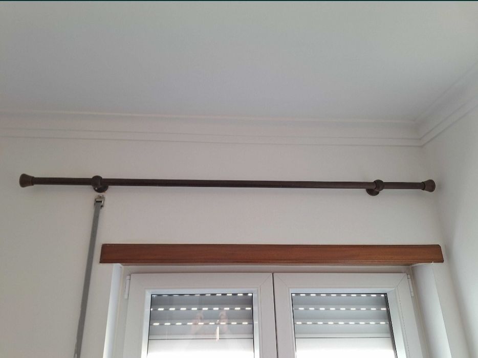 Kit varão d20 mm 150 cm carvalho castanho