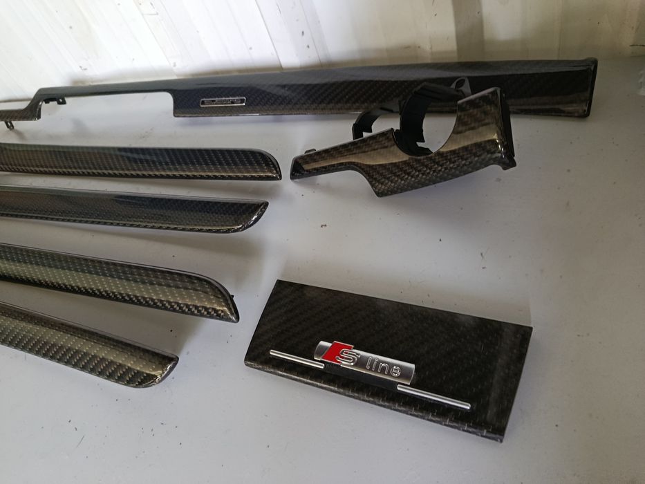 Trins/frisos em Carbono originais Audi A4 B7