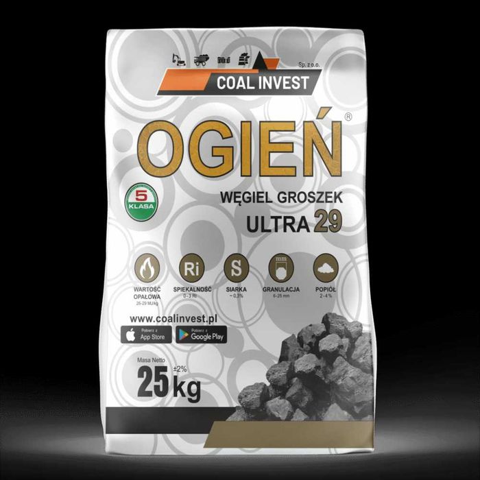 Groszek OGIEŃ ULTRA 26-29 MJ/kg 1000 kg