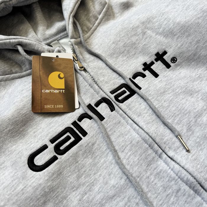 Зип худи Carhartt WIP Zip Hooded Black Кофта Кархарт Оверсайз