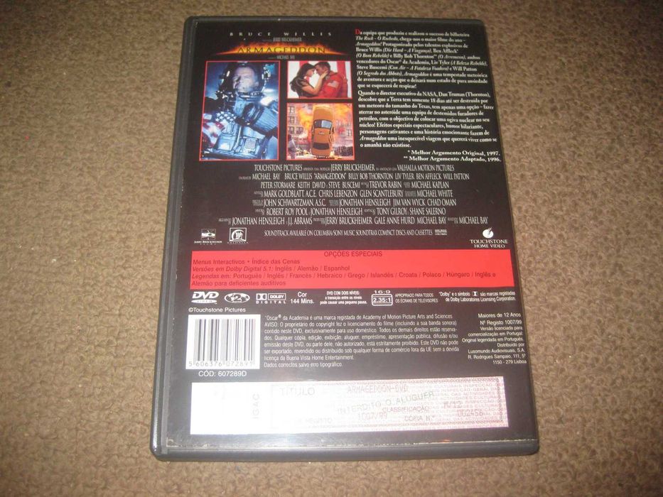 DVD "Armageddon" com Bruce Willis