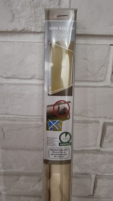 Nowa roleta wewnętrzna 95x150 cm. Kolor wanilia.