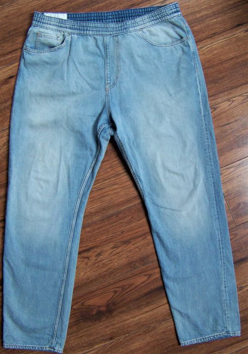 Spodnie jeans H&M r.XL Relaxed Fit jasny niebieski prosta nogawka