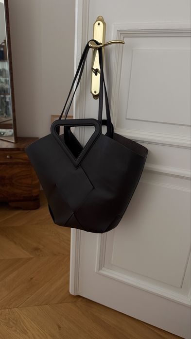 Duża nowa torebka polskiej marki Panna Studio czekoladada skóra