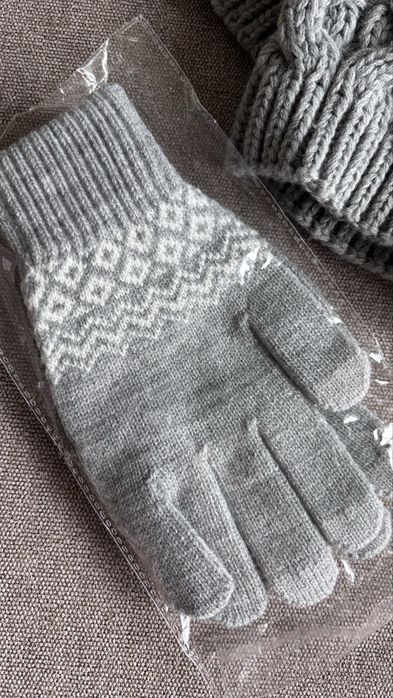 Шарф снуд хомут та рукавиці