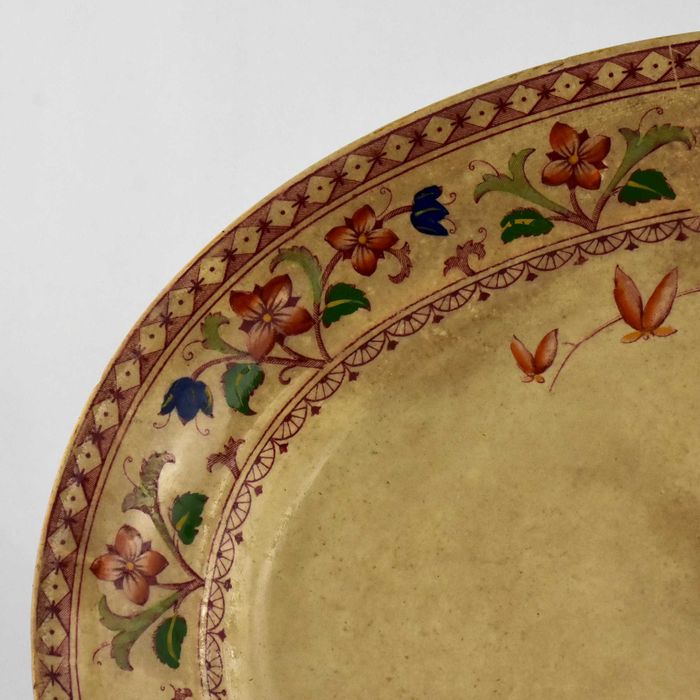 Travessa Faiança Inglesa decoração “Verona” Wedgwood & Cº ivory