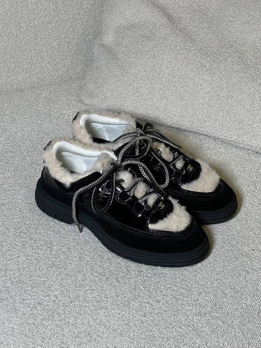 Кросівки Chanel, зимові, з натуральнтм хутром! розмір 39-40! SALE