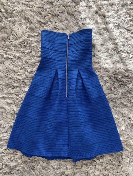 Niebieska/granatowa sukienka reserved koktajlowa