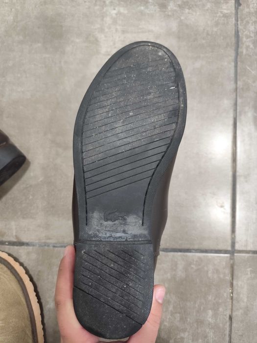 Botas Lacoste em pele castanha