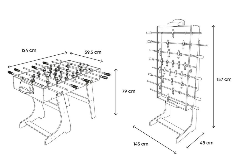 Mesa matraquilhos dobrável