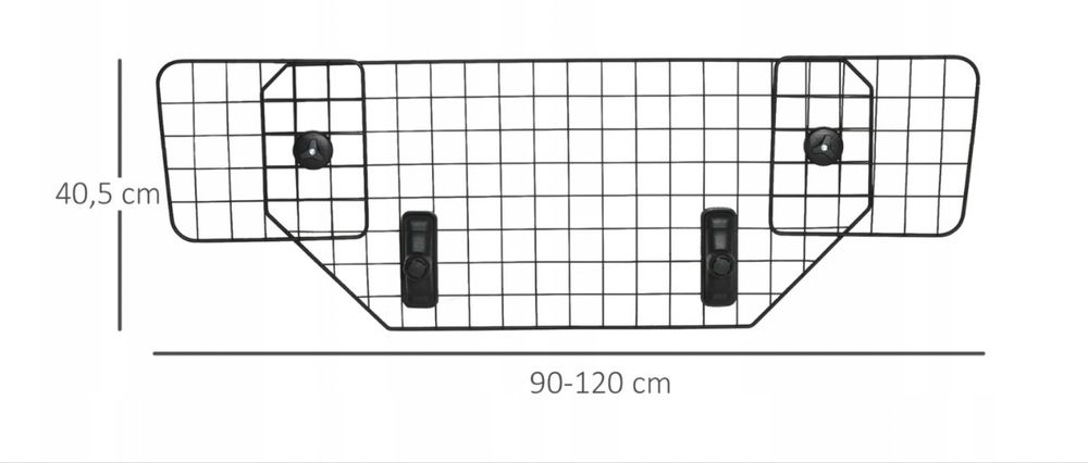 Barierka ochronna dla pas do bagaznika