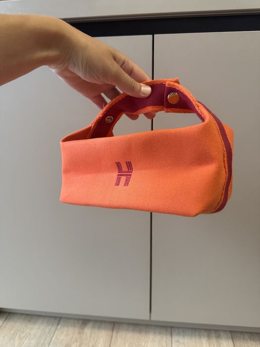 Pomaranczowa kosmetyczka torebka Hermes nowosc