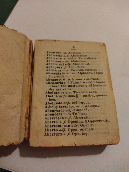 Mini dicionário de bolso de 1918