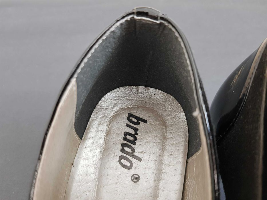 Czarne damskie buty czółenka 37 Brado 2954-82 fleki