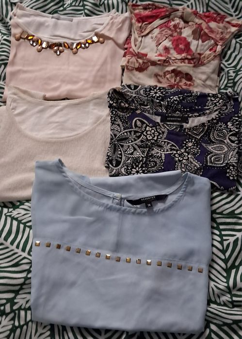 Paka paczka bluzeczek i bluzek damskich 24 szt M L