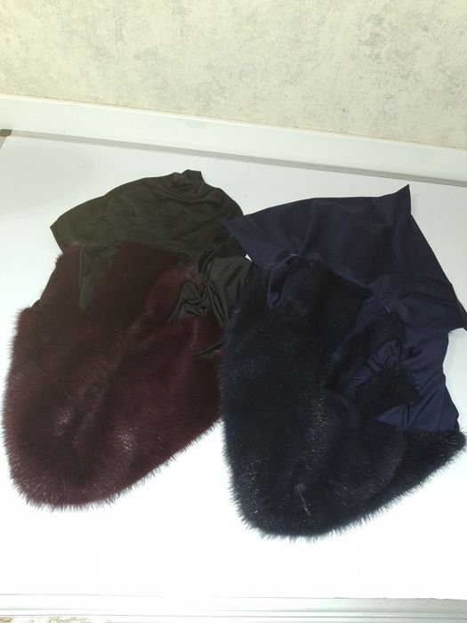 Капор-хустка з норки