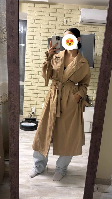 Бежевий тренч розмір М