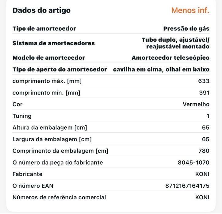 Amortecedores Koni Sport (ultimo lance!!)