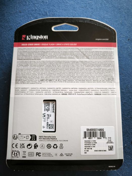 Disco SSD Kingston 480gb (Novo)
