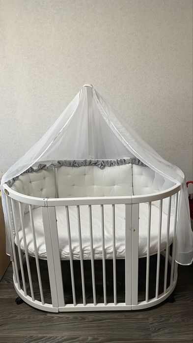 Ліжко, матраци, тримач балдахіну деревʼяний, Ingvart +сам балдахін