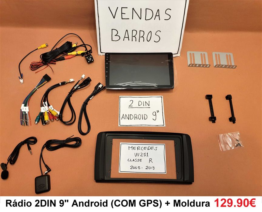 Rádio 2DIN 9" Mercedes • S • SL • R • W220 W230 W251 • Android 4+64GB