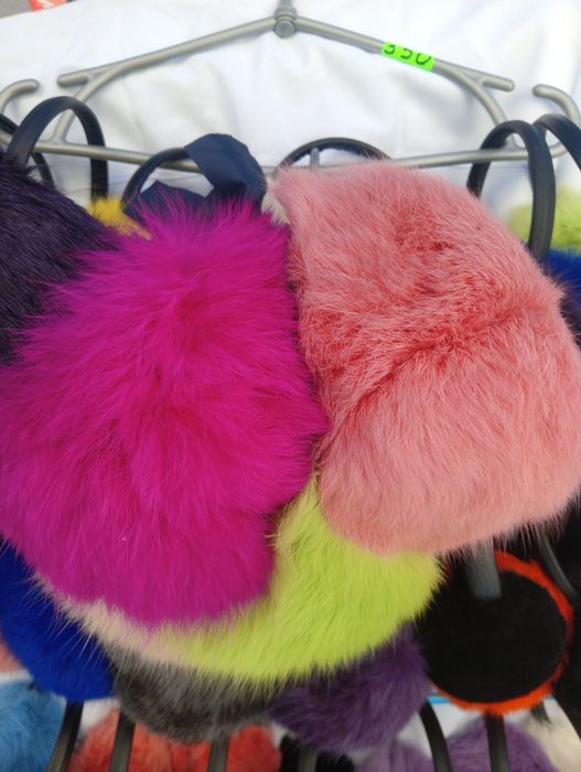 Наушники обруч мех кролик