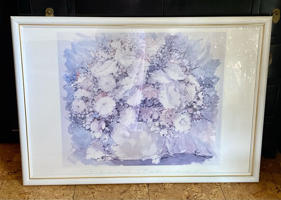 Quadro com gravura floral