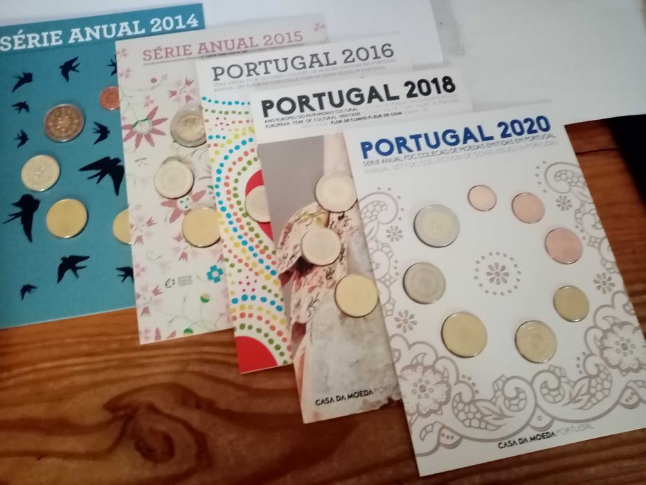 Portugal carteira FDC anual 8 moedas ou 2021 ou 2022 ou 2023