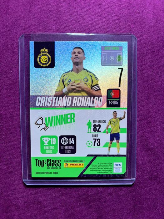 Cristiano Ronaldo card Panini Top Class 2025 All Nassr Winner