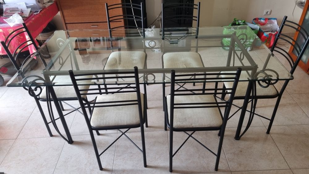 Mesa jantar + 6 cadeiras