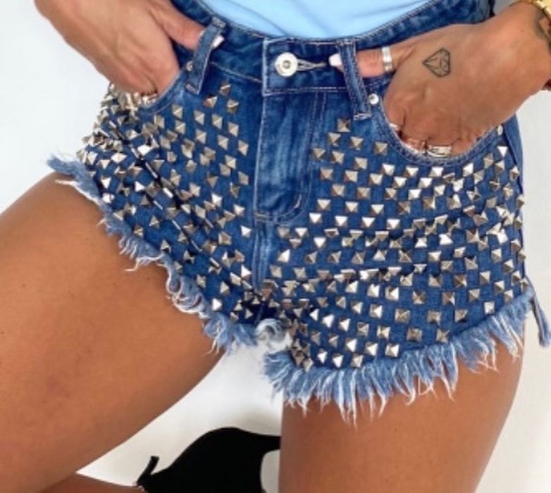 Spodenki Jeansowe Ćwieki XS-L-XL