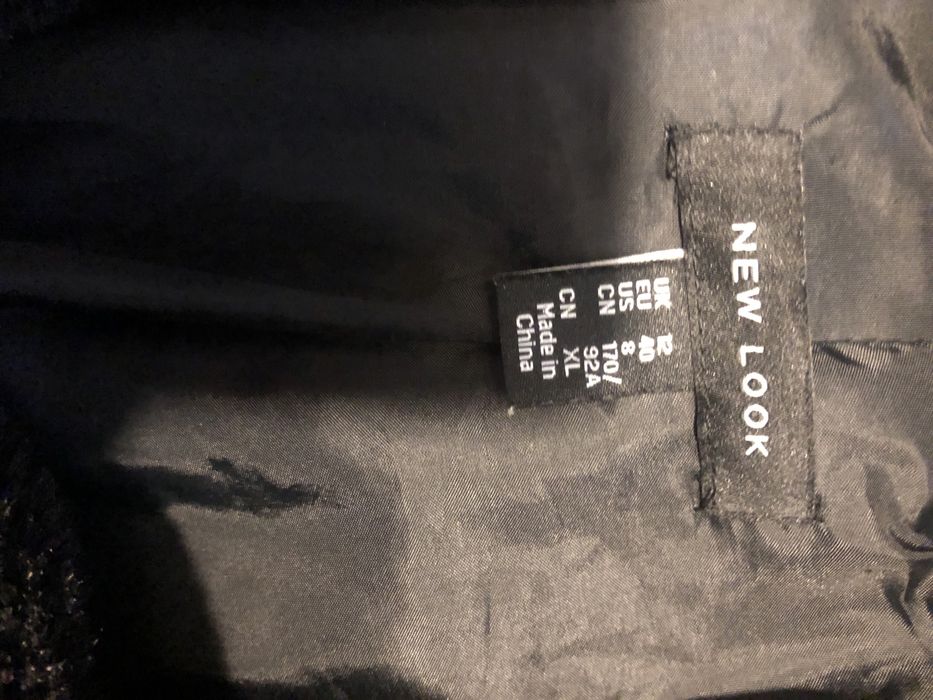 Kożuszek czarny krótki 36, 38, 40