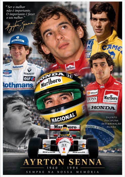 Lote 6 mini Posters Ayrton Senna