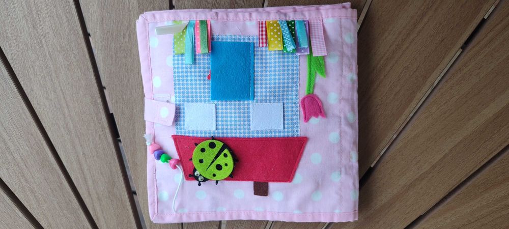 Książeczka materiałowa, sensoryczna, robiona na zamówienie, hand made
