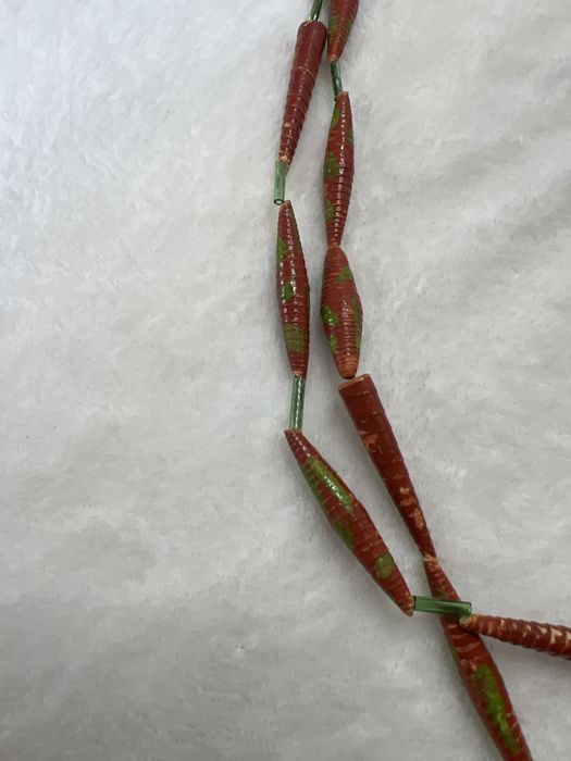 Naszyjnik ekologiczny papier boho etno hippie eko ręcznie robiony 14