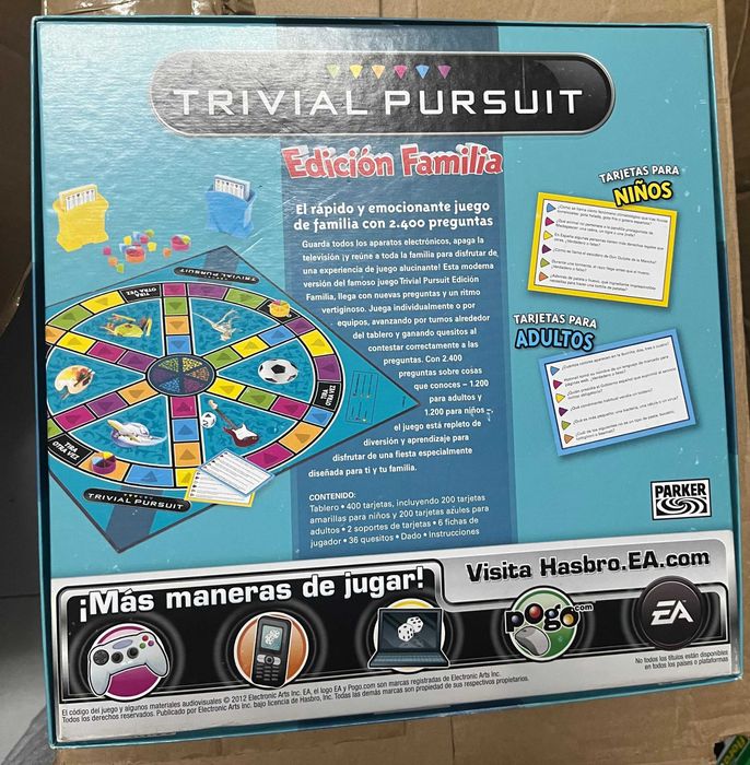 Jogo Trivial Pursuit Edição Família -  versão em Espanhol