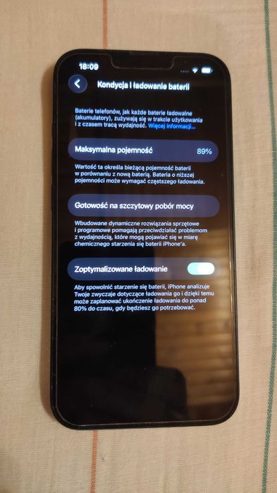 iPhone 13 5G / 128 GB Czarny (model MLPF3ZD/A), bez rys/uszkodzeń!
