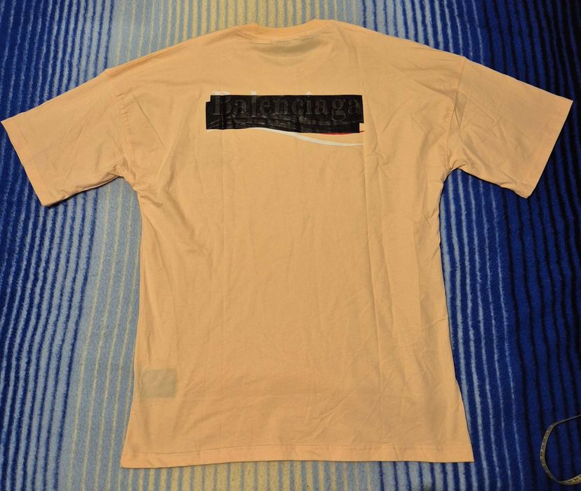 NOWOŚĆ Nowy koszulka tshirt bezowa Balenciaga Paris super JAKOŚĆ M