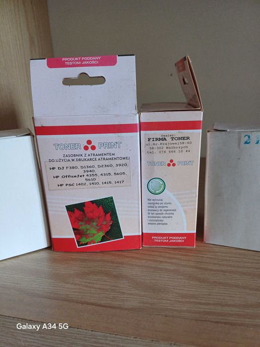 Zasobnik z atramentem do drukarki HP kolorowy i czarny