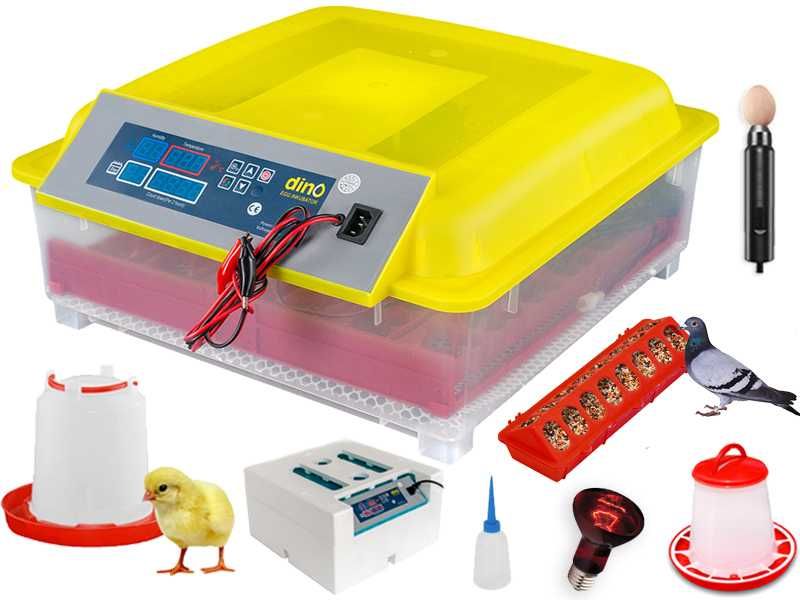 Inkubator Automat DINO 230V / 12V na 56 jaj klujnik wylęgarka +Owoskop