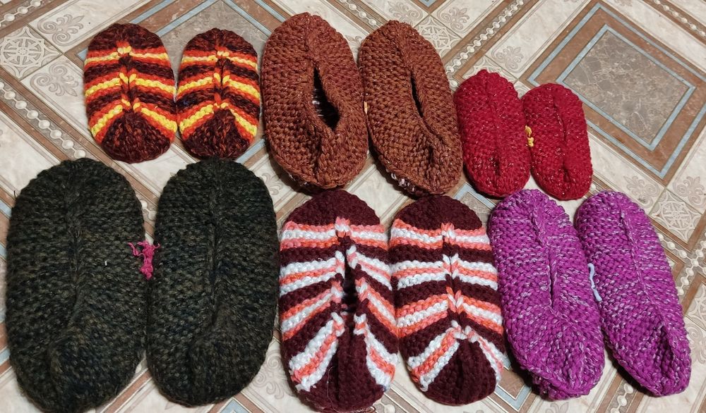 В'язані капці носочки