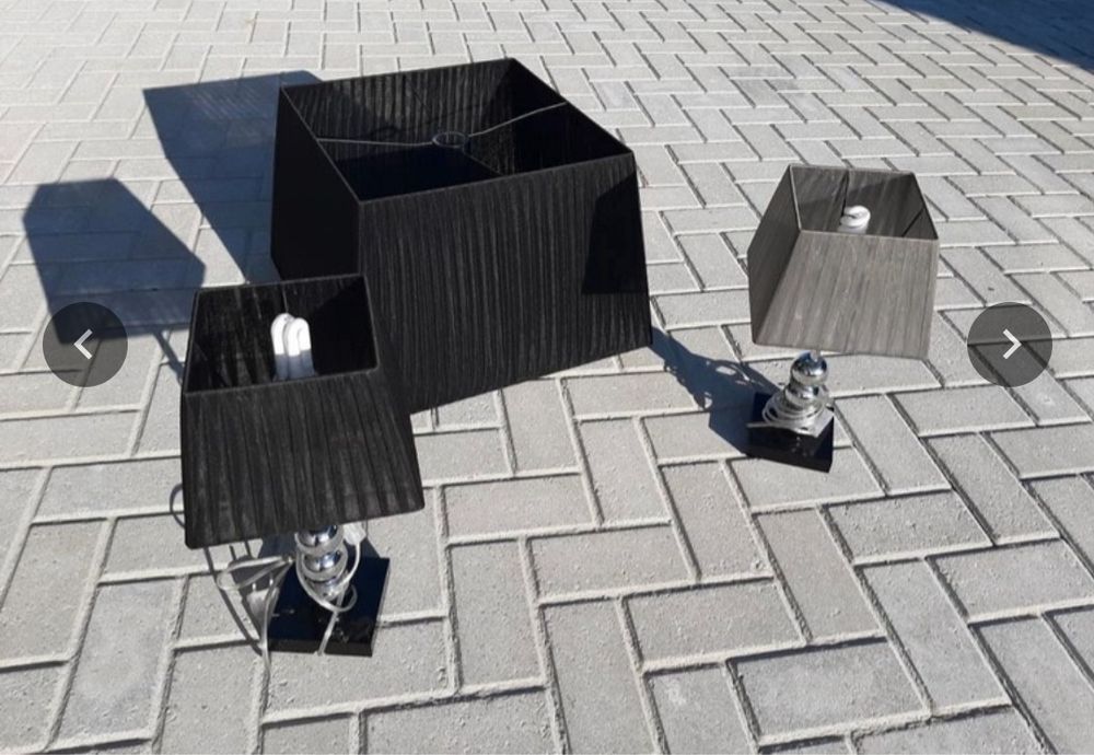 Conjunto de candeeiros (teto + 2 de mesa)
